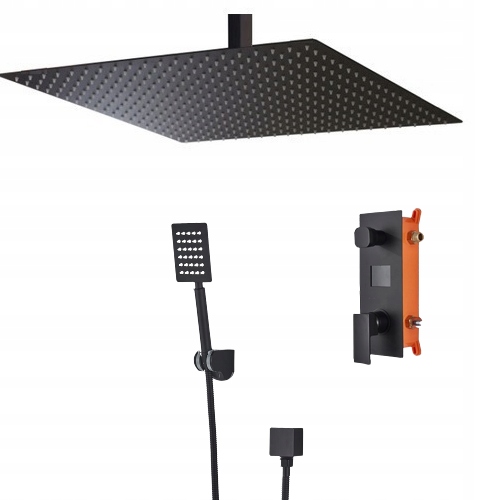 Stropný sprchový set čierny Black 40 LCD