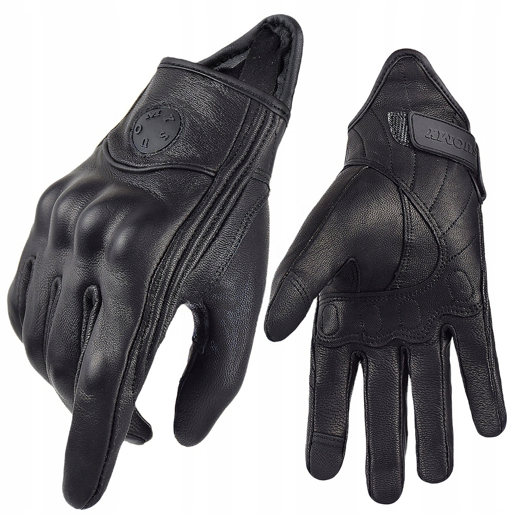 SKÓRZANE RĘKAWICE MOTOCYKLOWE SUOMY DOTYK CZARNE L