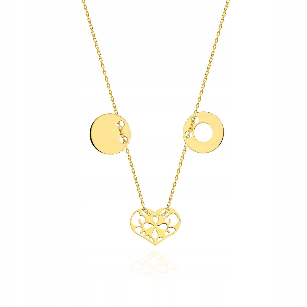 

Złoty łańcuszek pr. 333 Naszyjnik Celebrytka Serce