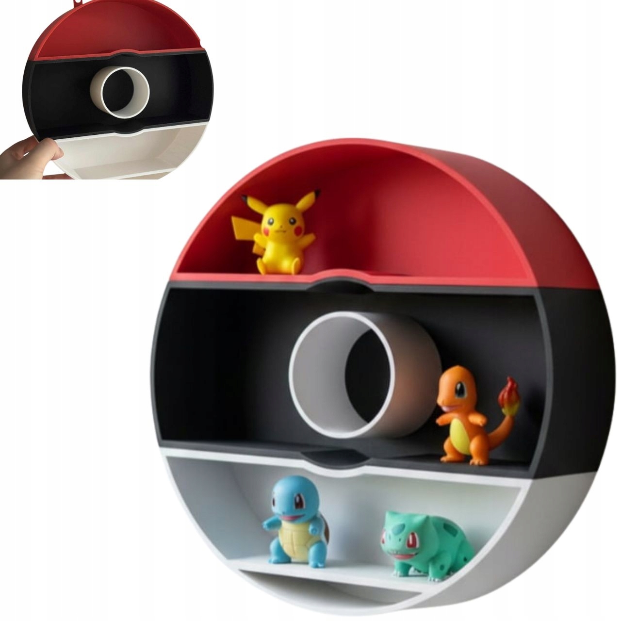 Pokeball Półka wisząca organizer na figurki Pokemon Pikachu