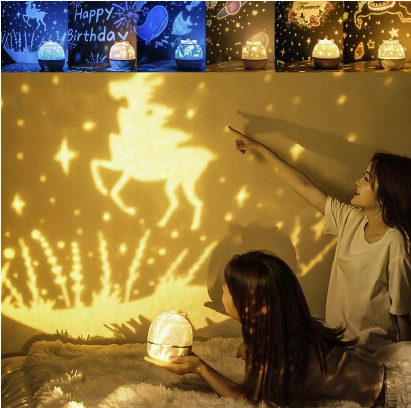 PROJEKTOR GWIAZD NIEBA LAMPKA NOCNA DZIECI 6 SCEN Kolor dominujący biały