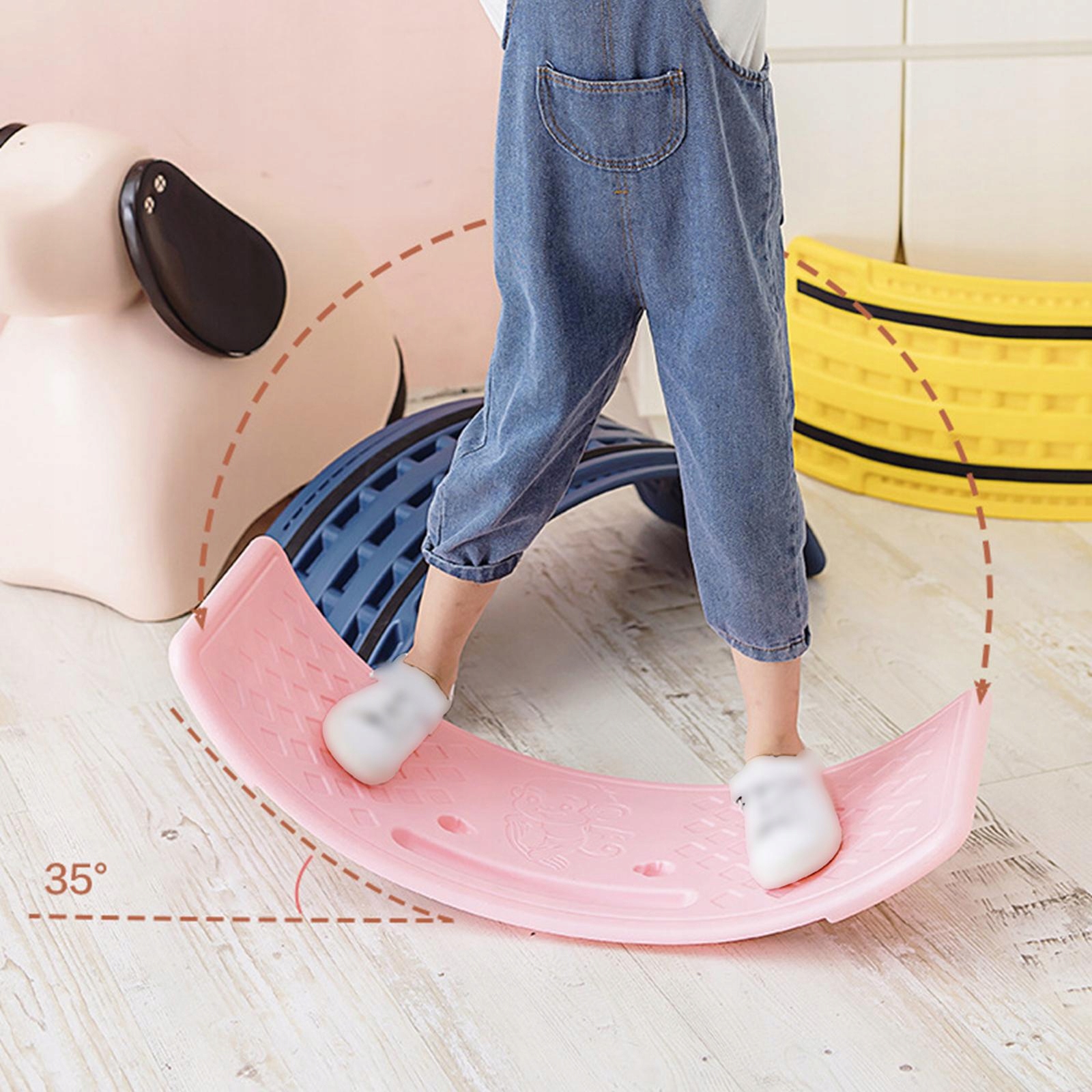 Balance Board Kid Twisting Balance Board żółta Kolor dominujący wielokolorowy