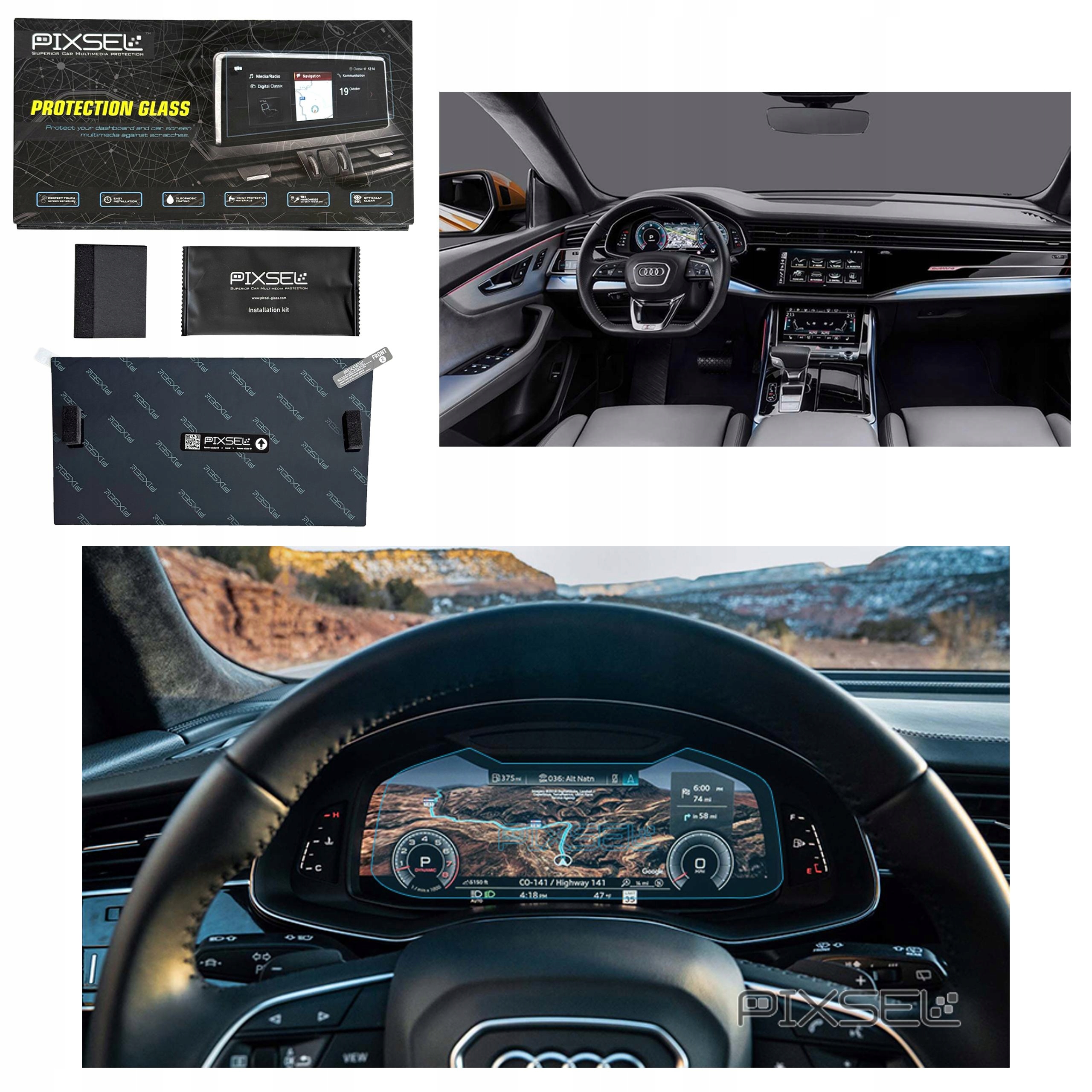 Antyodciskowe Matowe Szkło Ochronne Audi Q8/SQ8/RSQ8-12“ 2018-2022