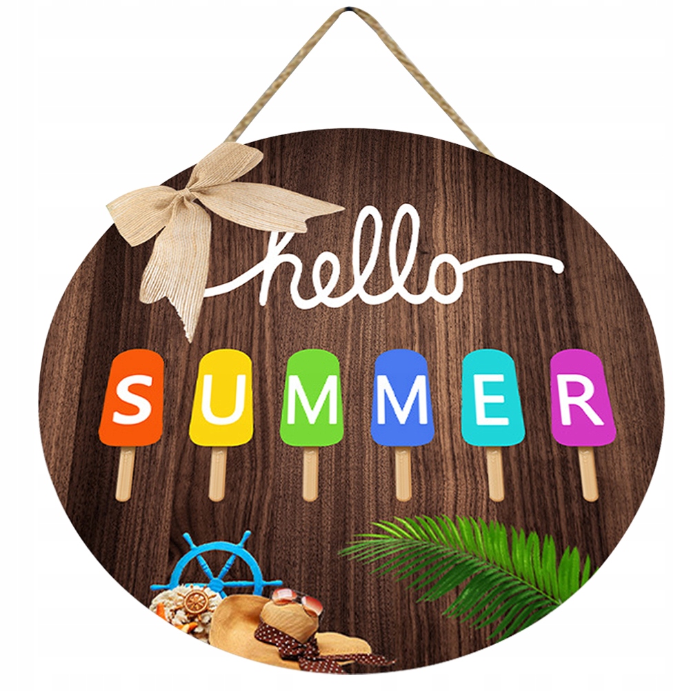 LETNI DEKOR NA DRZWI TABLICZKA ZNAK DEKORUJ OKRĄGŁY PŁASZCZ