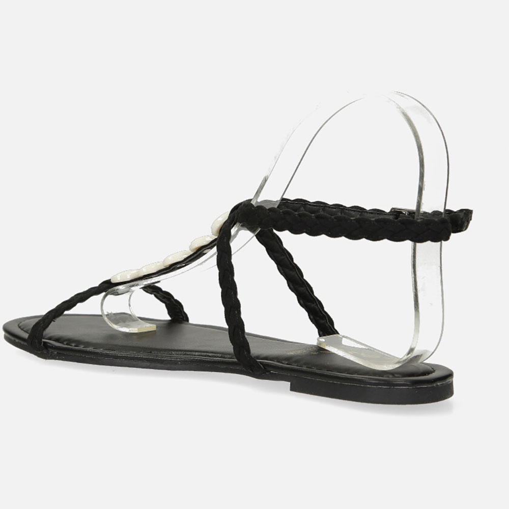 MODNE SANDAŁY BUTY PŁASKIE LEKKIE Z MUSZELKAMI 40 Rozmiar 40