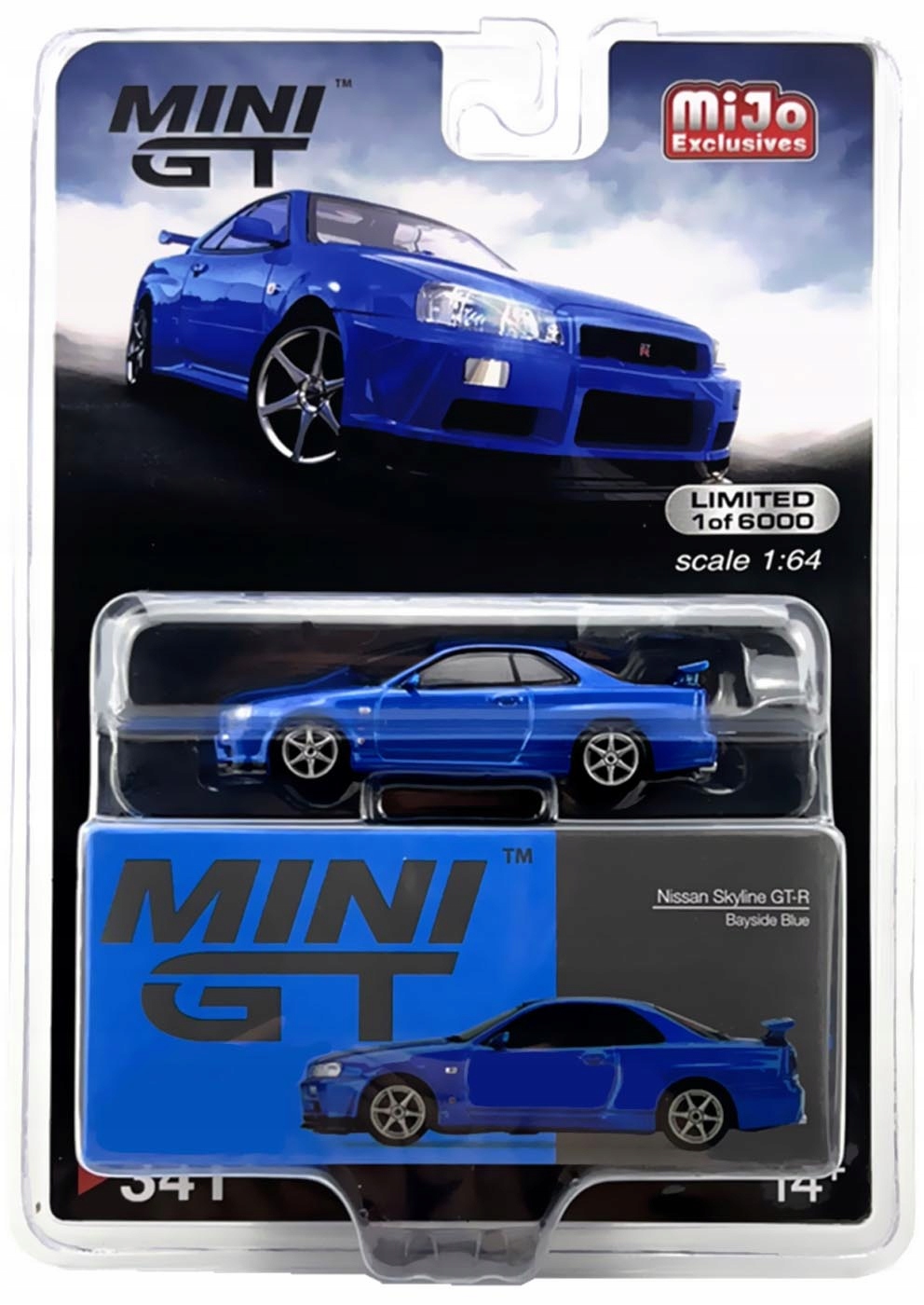 MINI GT NISSAN SKYLINE GT-R R34 Bayside BLUE 341