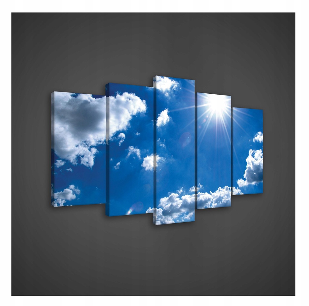 Obraz 100x60 Jasná obloha bílé mraky slunce prostor svoboda léto
