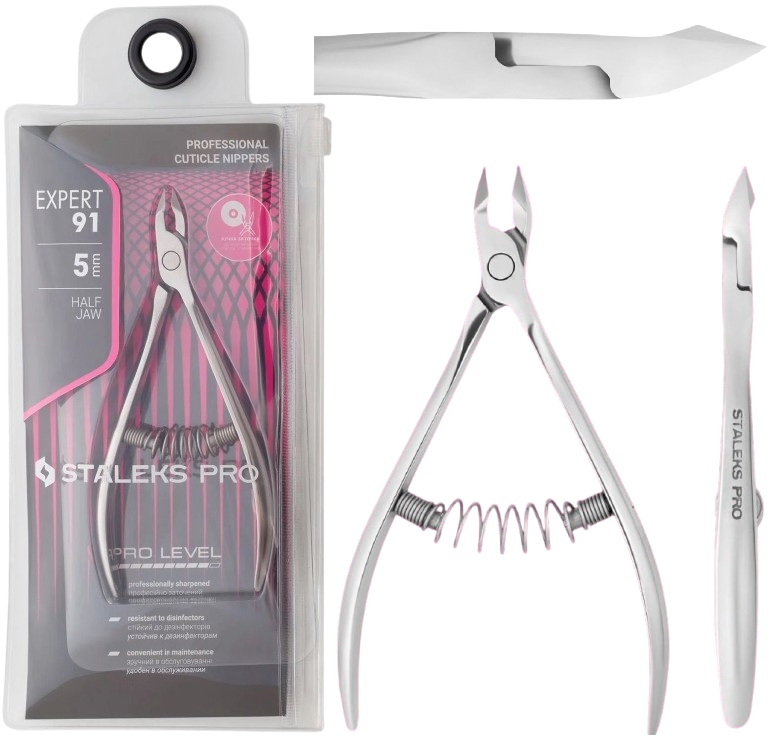 Staleks Profesionální kleštičky na kůžičku Expert 5mm Klasické dlouhé rukojeti