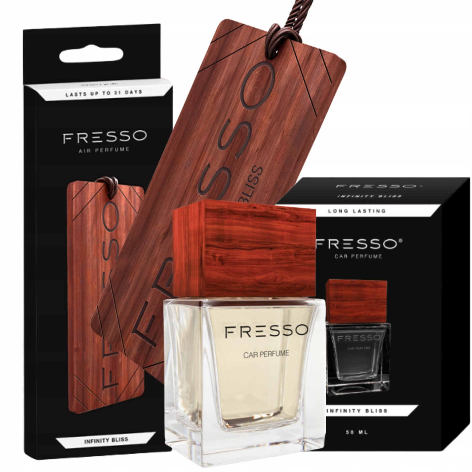 Fresso Infinity Bliss Zapach Do Samochodu Perfumy Zawieszka Zestaw