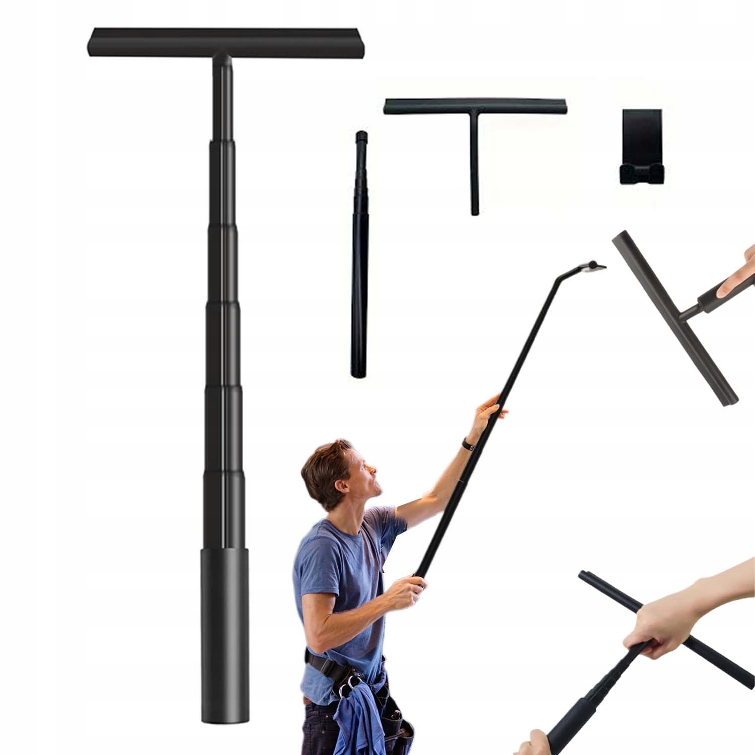 Levně Stěrka Na Vodu 7 Výsuvných Sekcí, Multifunkční, Na Čištění Skla