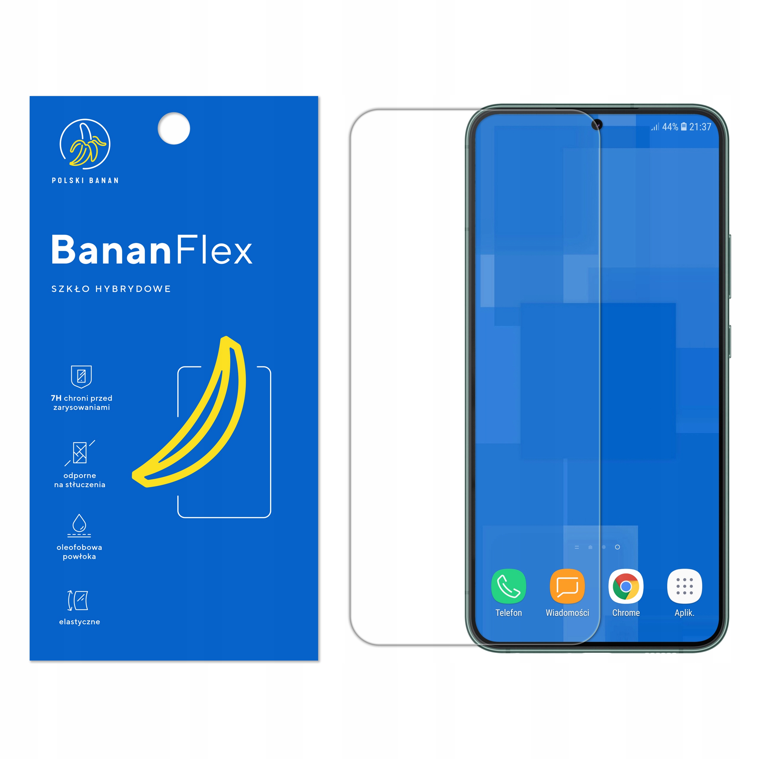 

Szkło Hybrydowe 7H do Samsung S22+ Plus