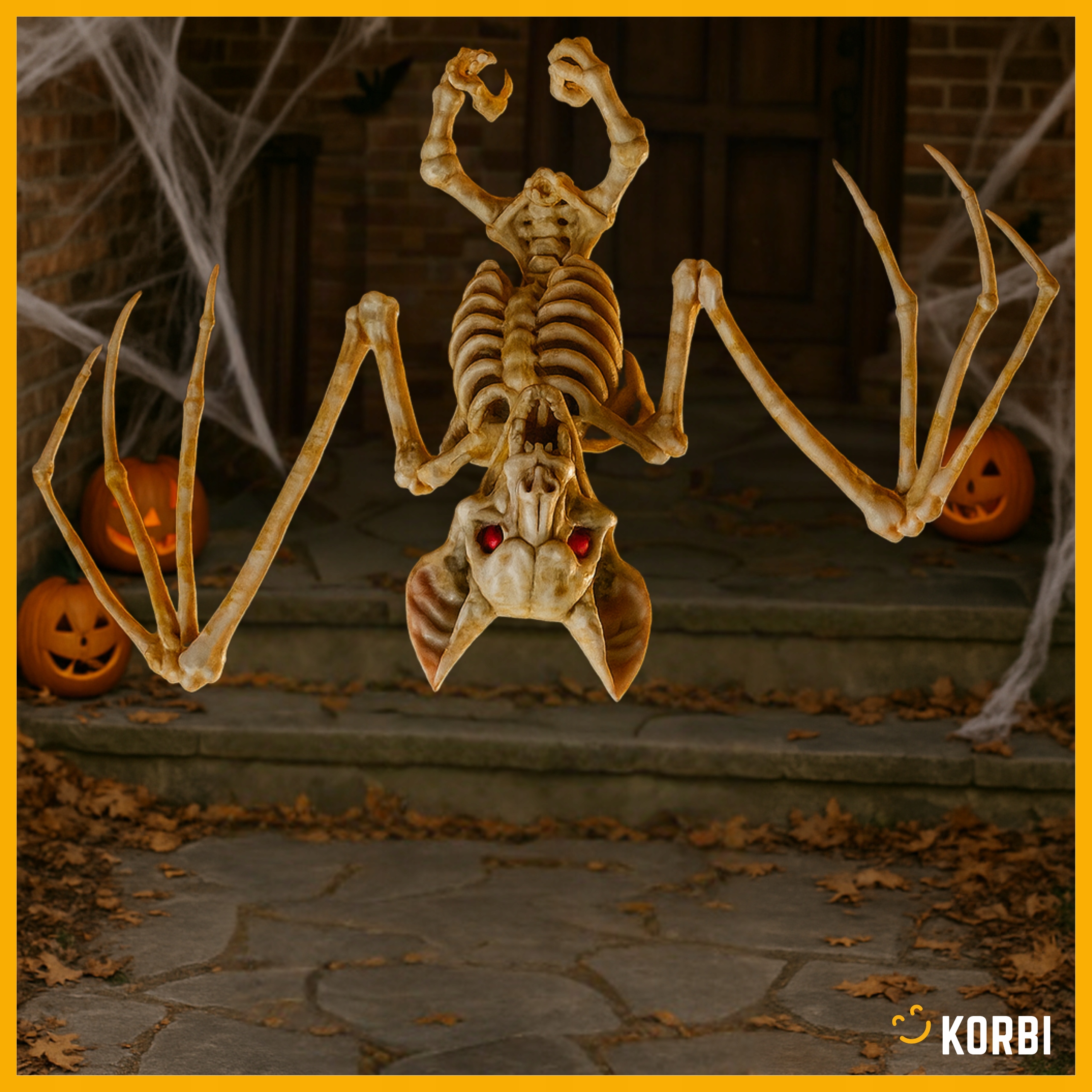 SZKIELET NIETOPERZA NIETOPERZ KOŚCI DEKORACJA WISZĄCA OZDOBA HALLOWEEN Stan opakowania oryginalne
