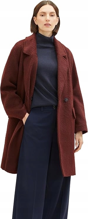 Tom Tailor Plus Size Klasický Dvouřadý Kabát Hnědý XXL 6BA