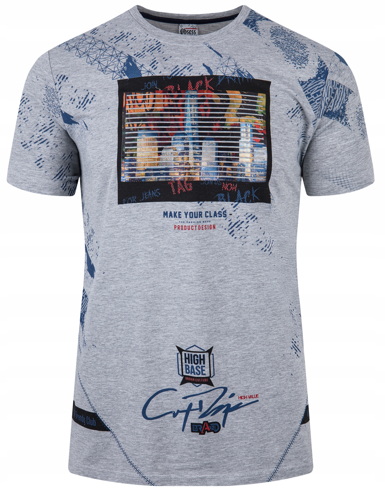 

T-shirt Koszulka Męska High Base - Szara - L