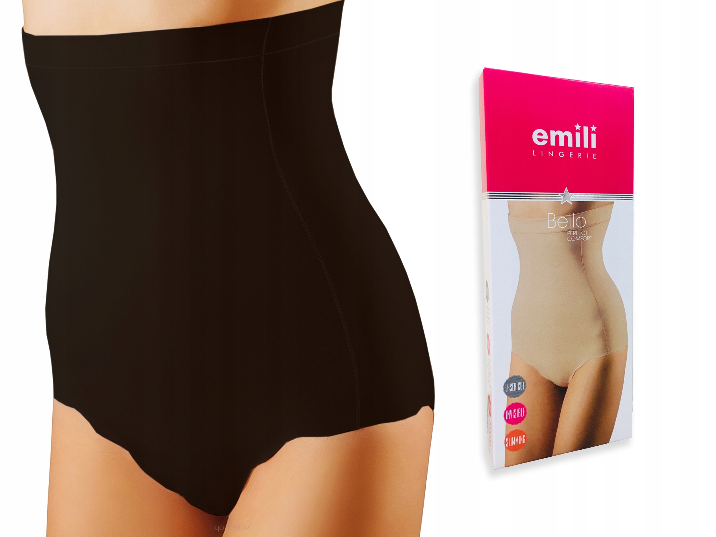 

Wyszczuplające Figi Emili Bello Wysokie czarny XL