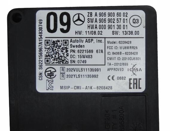 Помощник полосы движения радар MERCEDES A9069006002