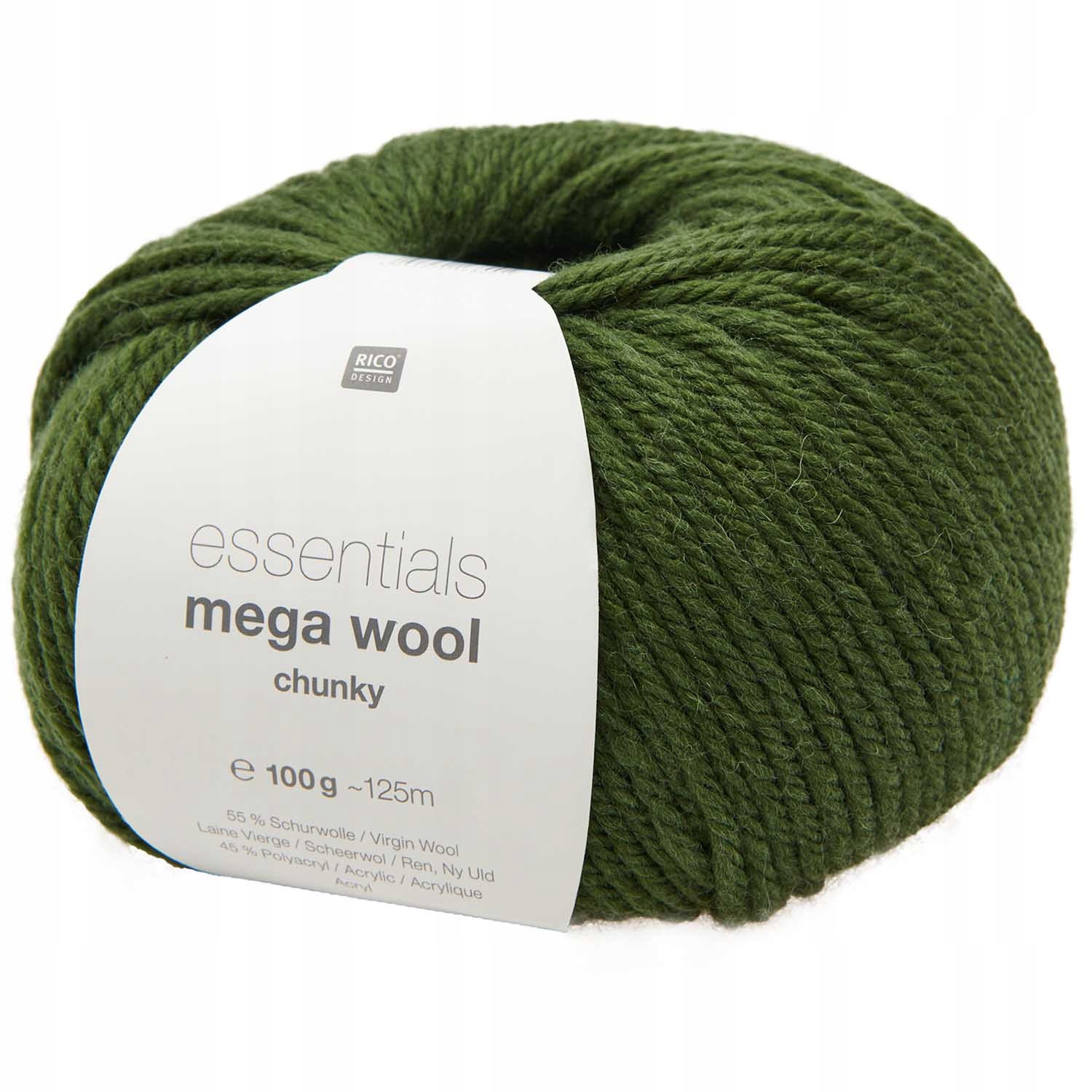 Włóczka Essentials Wool Chunky Rico Design Moss, 100 g