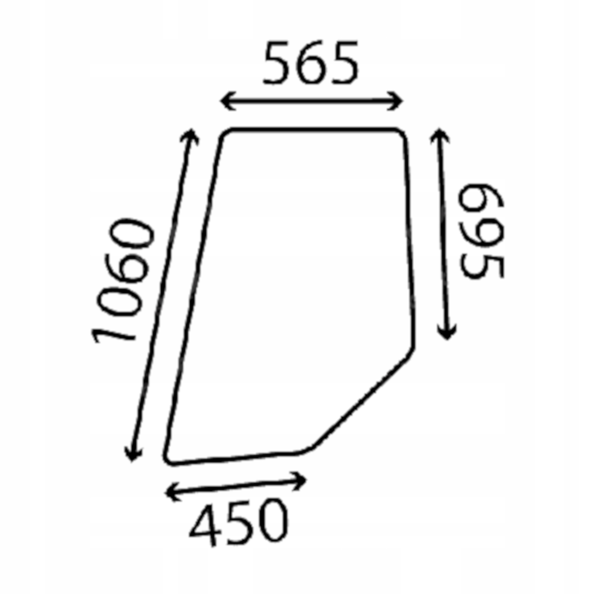sklo Valmet horní dveře V32856200