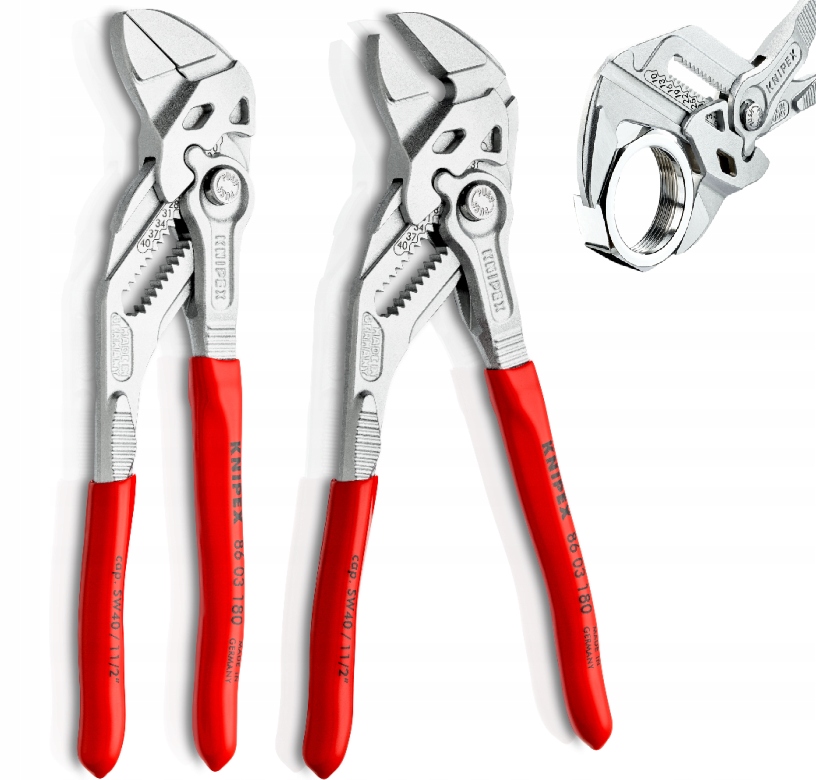 Knipex 86 03 180 Szczypce nastawne i klucz w jednym narzędziu 180 mm 2w1