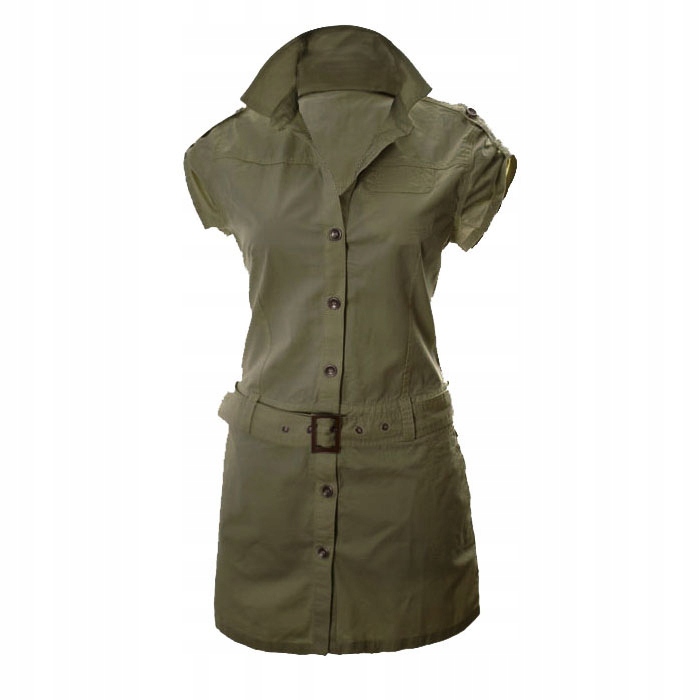 

Szmizjerka sukienka lato Bawełna 44/46 XXL Khaki