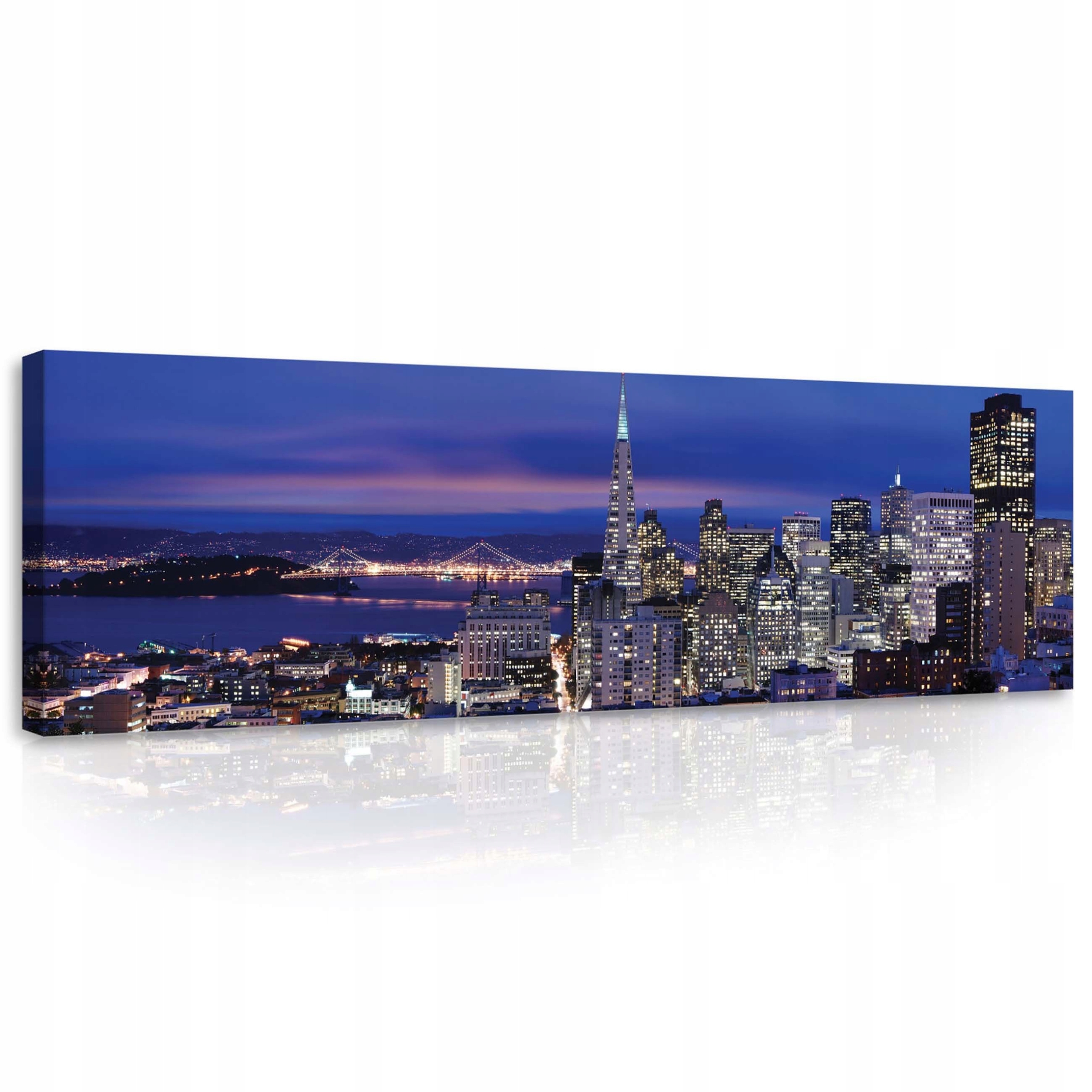 Obraz 145x45 Noční město krajina města San Francisco most světla