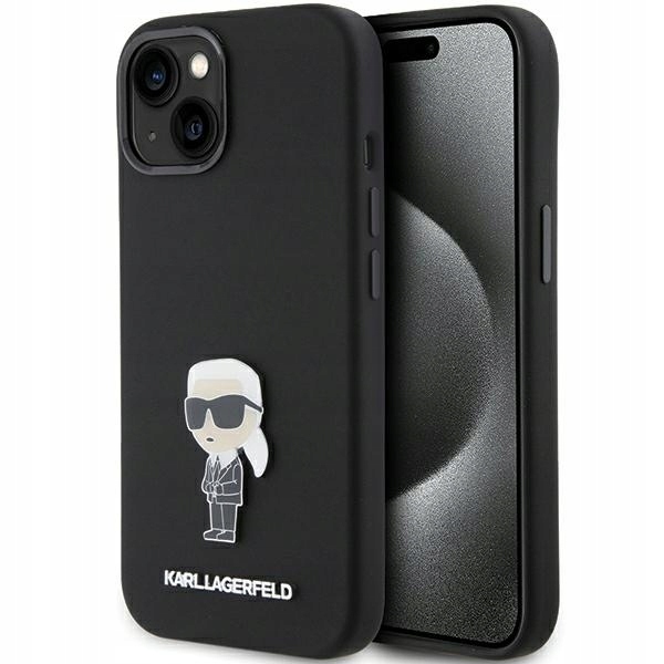 Karl Lagerfeld KLHCP15SSMHKNPK iPhone 15 14 13 6.1" černý/black Silico