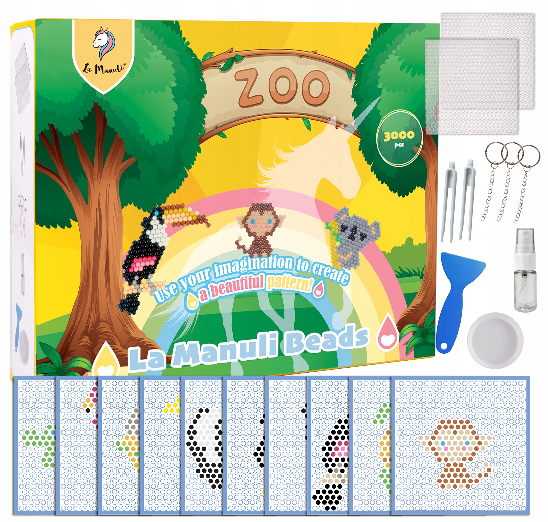 

Koraliki Wodne Diamentowe Zoo Zwierzęta 3000szt