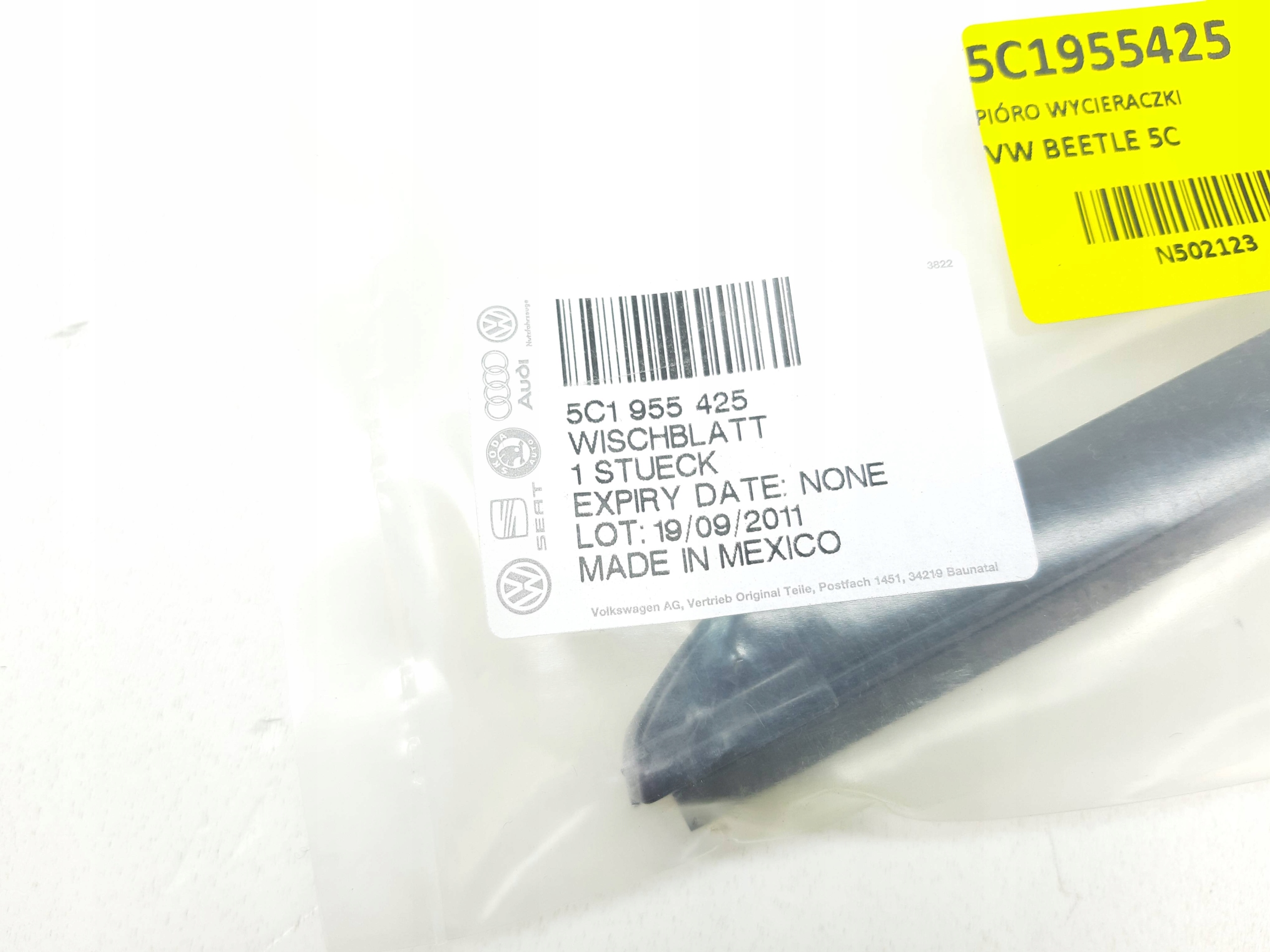 NOWE OEM PIORA WYCIERACZKI VW BEETLE 5C KOMPLET Installation side Front