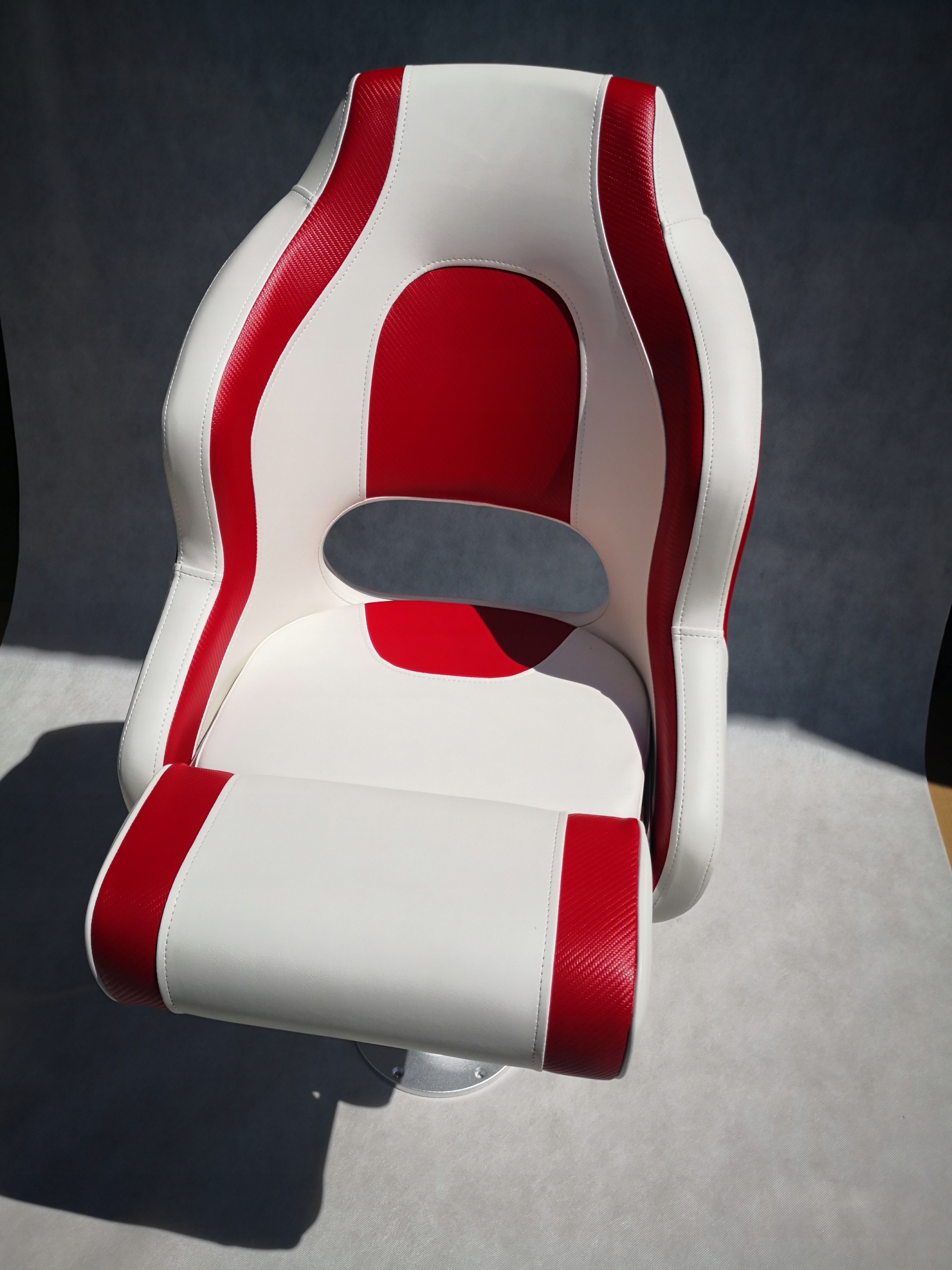 Fotel kapitański kubełek łodzi noga z aluminium