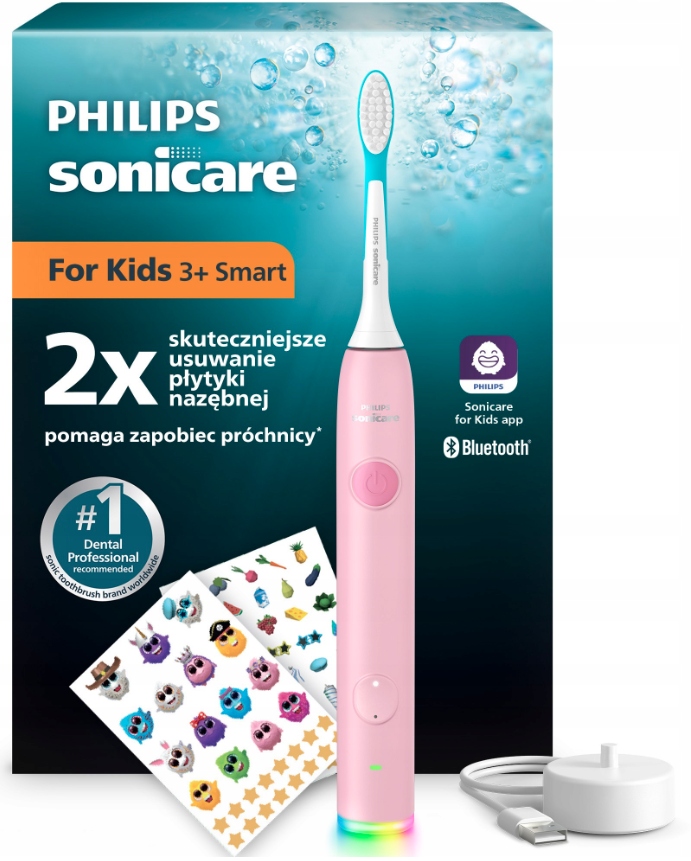Szczoteczka soniczna Philips Sonicare dla dzieci Smart HX6600/11 Różowa