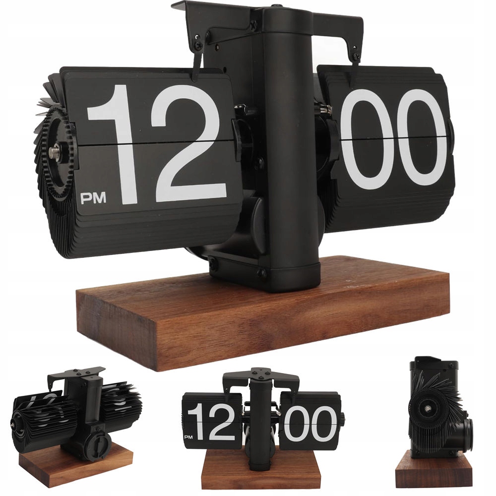 Stojící Mechanický Stolní Klapkový Hodinový Stroj Retro Flip Clock Vintage