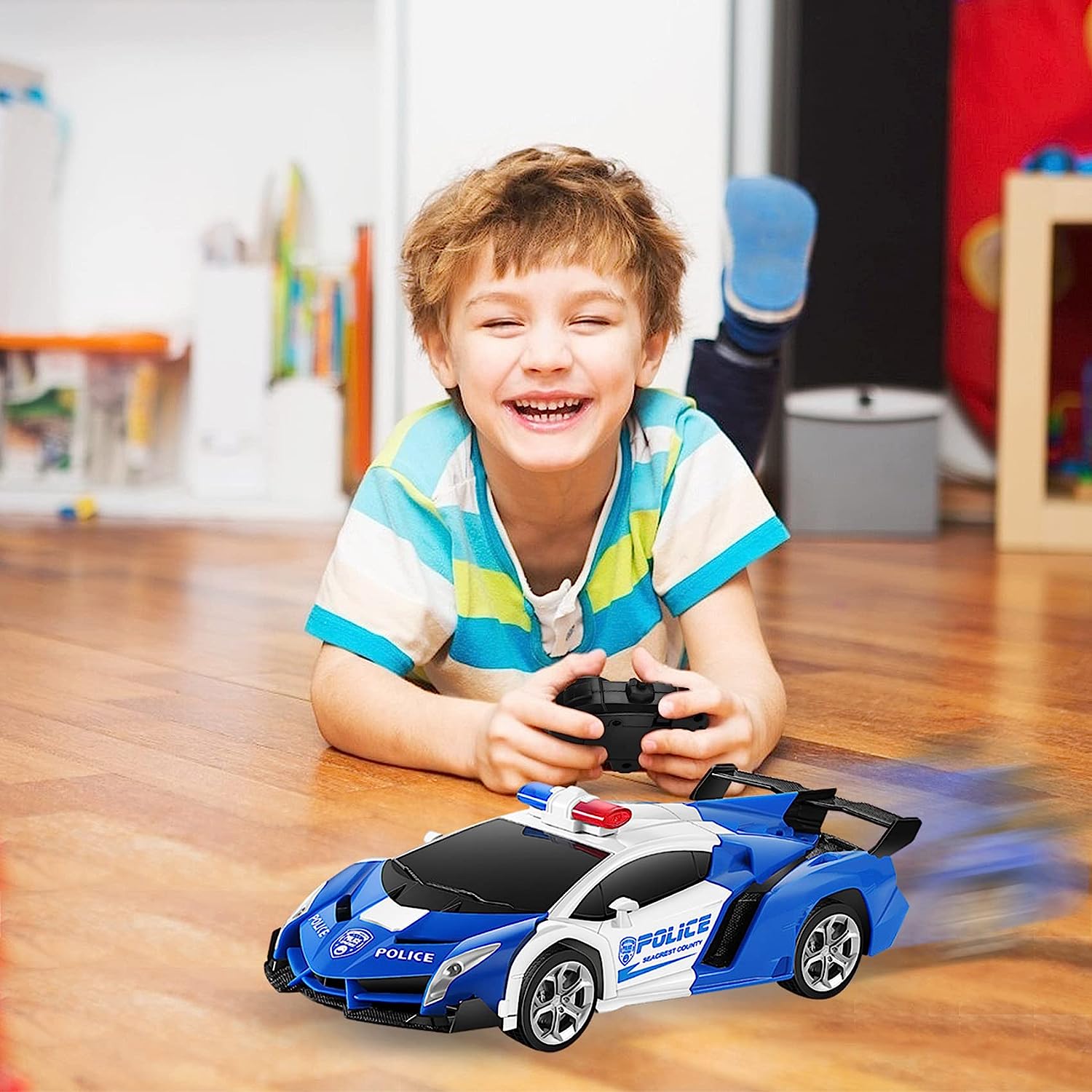 AUTO ROBOT TRANSFORMUJĄCY SAMOCHÓD 2w1 NA PILOT Szerokość produktu 25 cm