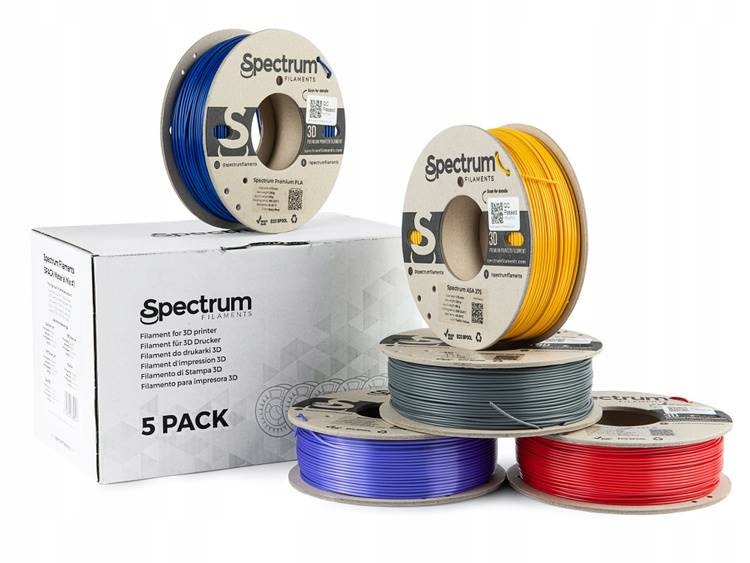 Filament 3D Spectrum 5PACK Materials Mix #1 1,75 mm 5x 0,25 kg 1,75 mm