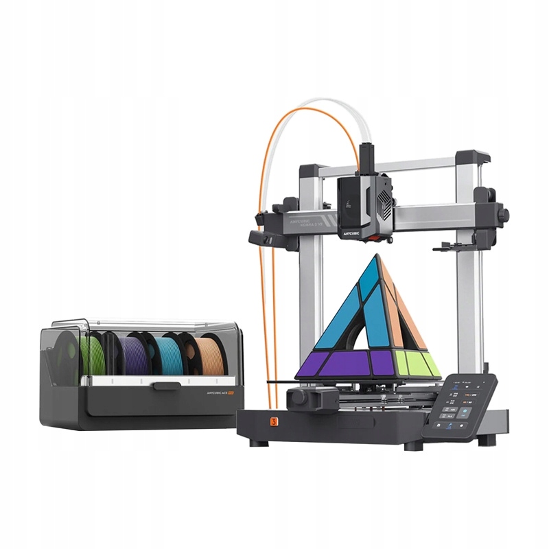 Anycubic Kobra 3 V2 Combo 3D tlačiareň Viacfarebná 4 farby Modul Ace Pro
