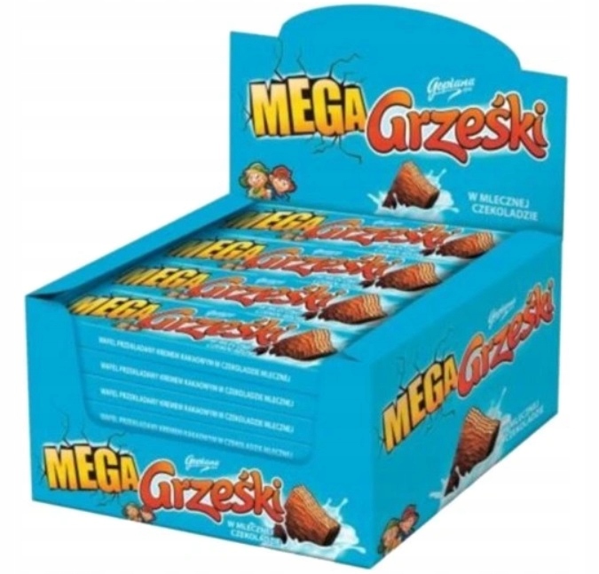 Levně 32 x 48 g Goplana Grześki wafel v mléčné čokoládě Karton