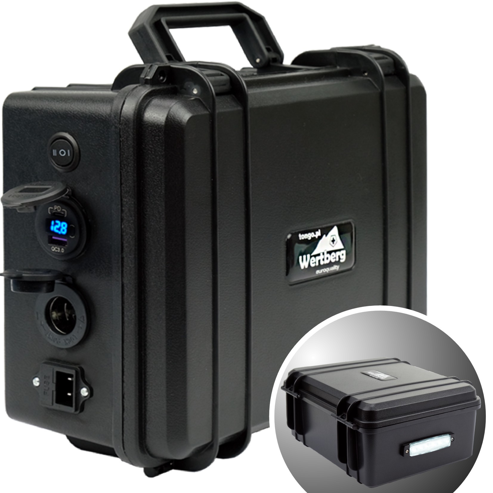 Powerbank powerbox akumulator bateria Vrla 12 V 22 Ah 2x Usb woltometr Led