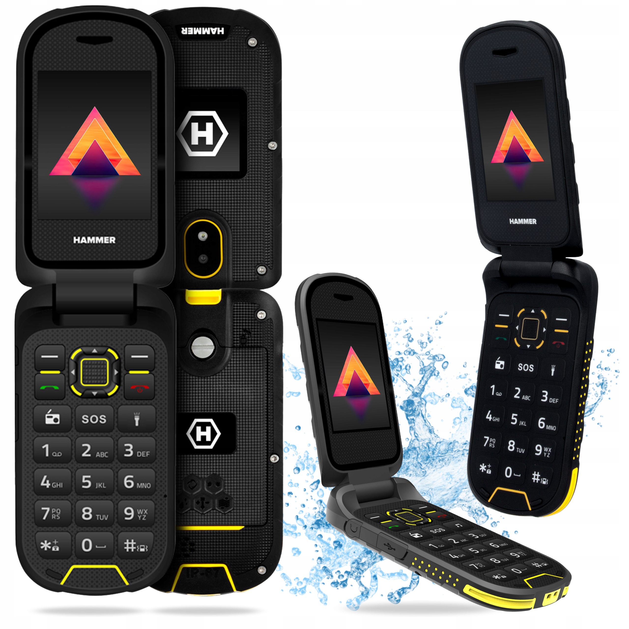 Hammer Hammer Bow Lte 4G Telefon Komórkowy Z Klapką Wodoodporny Pancerny