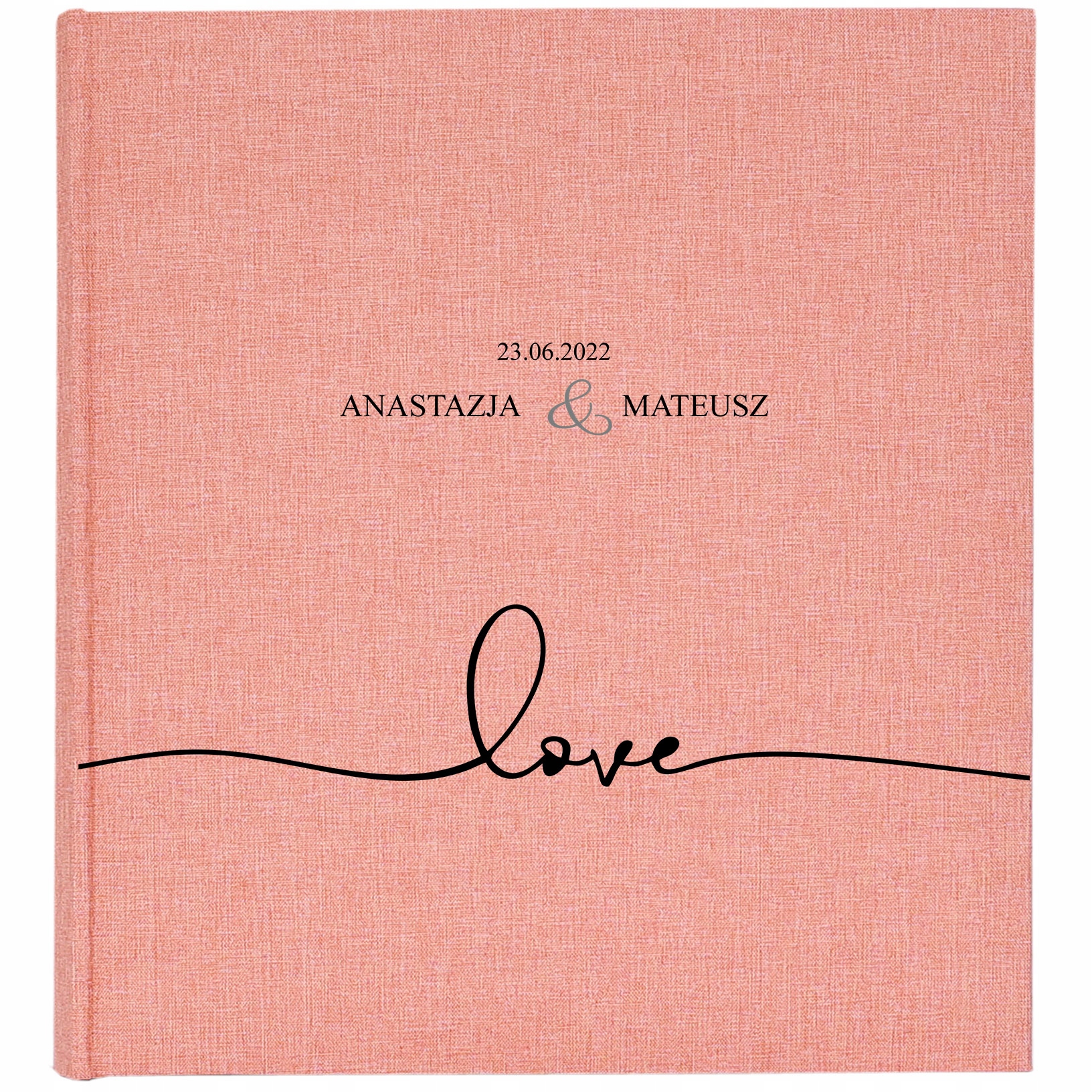 Album na zdjęcia ślubne 50 czarnych kart Nadruk Ślub Rocznica