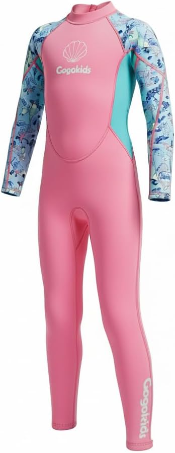 Gogokids Dziewczęcy kombinezon dziecięcy neoprenowy strój kąpielowy róż, S