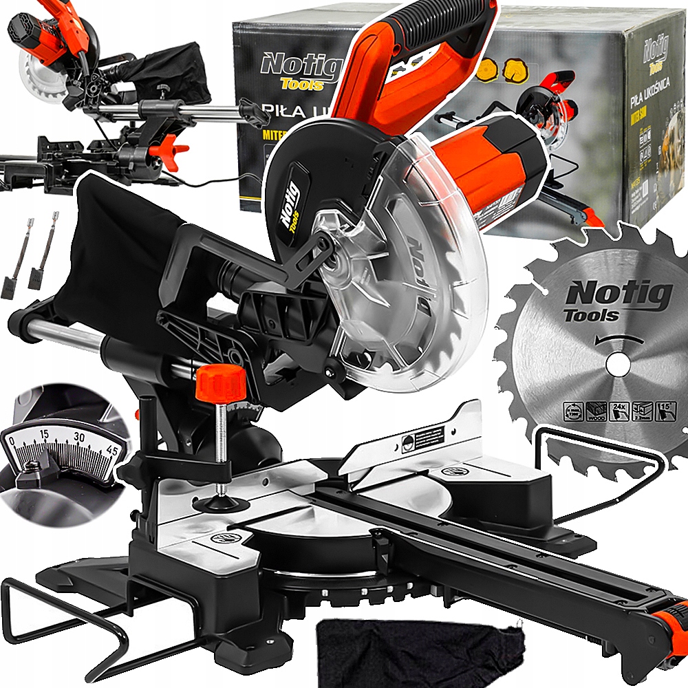 Piła Ukośnica Stołowa 210mm Z Posuwem Przecinarka Ukosowa 2000W