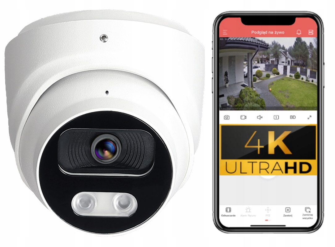 

Kamera Ip do Monitoringu PoE 8MPx 4K 3840x2160p