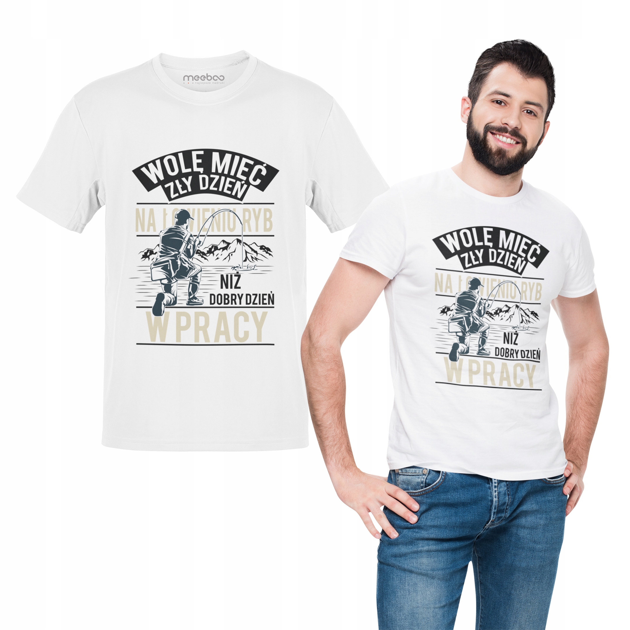 

Koszulka Tshirt Dzień Na Rybach Dla Wędkarza