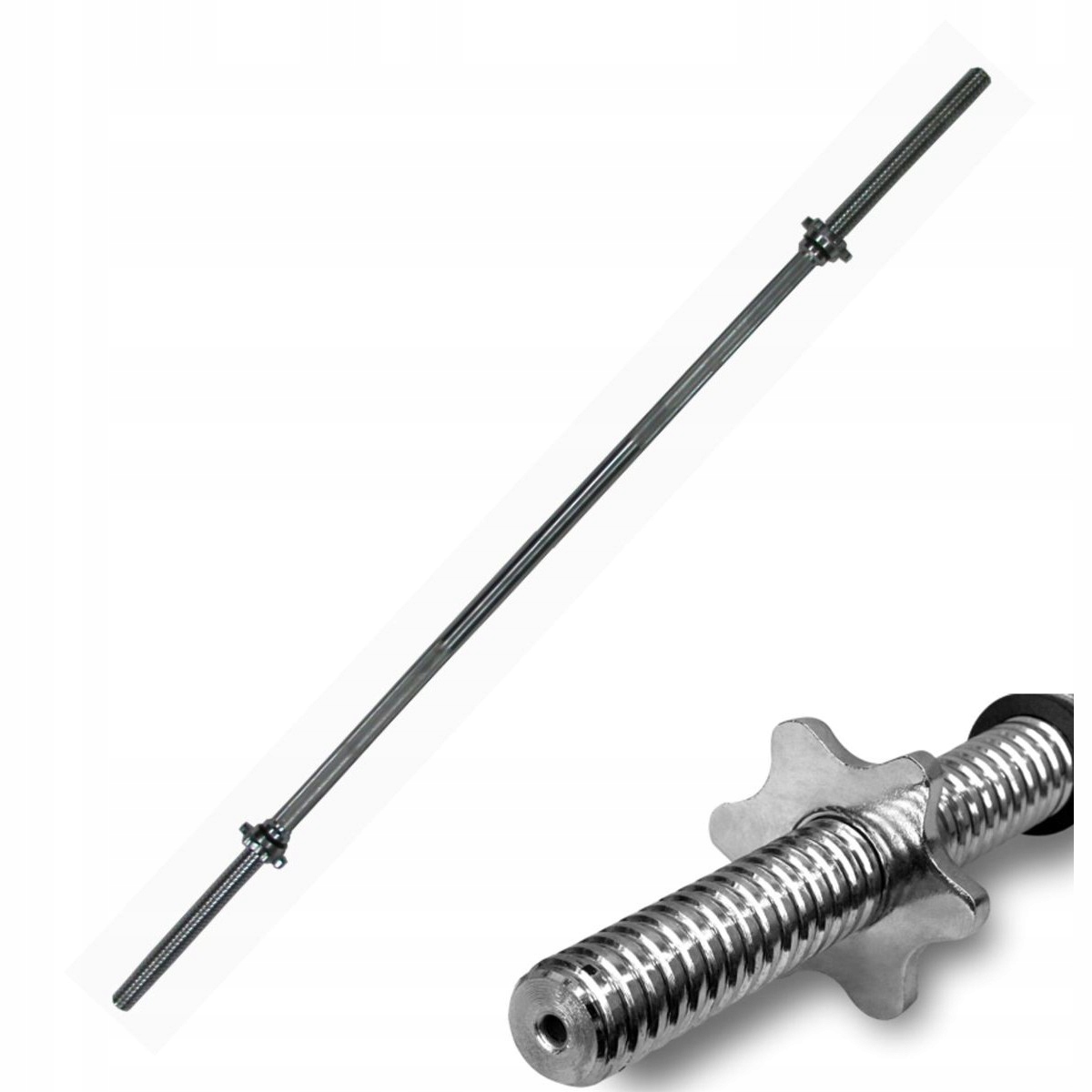 

Gryf Prosty Gwintowany Sztanga 120cm 25mm zaciski