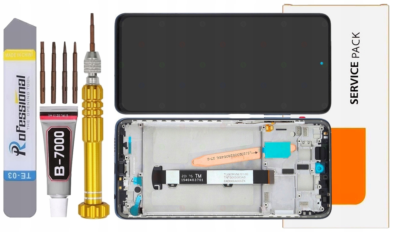 Displej Pro Xiaomi Poco X3 Originální LCD Rámeček Černý