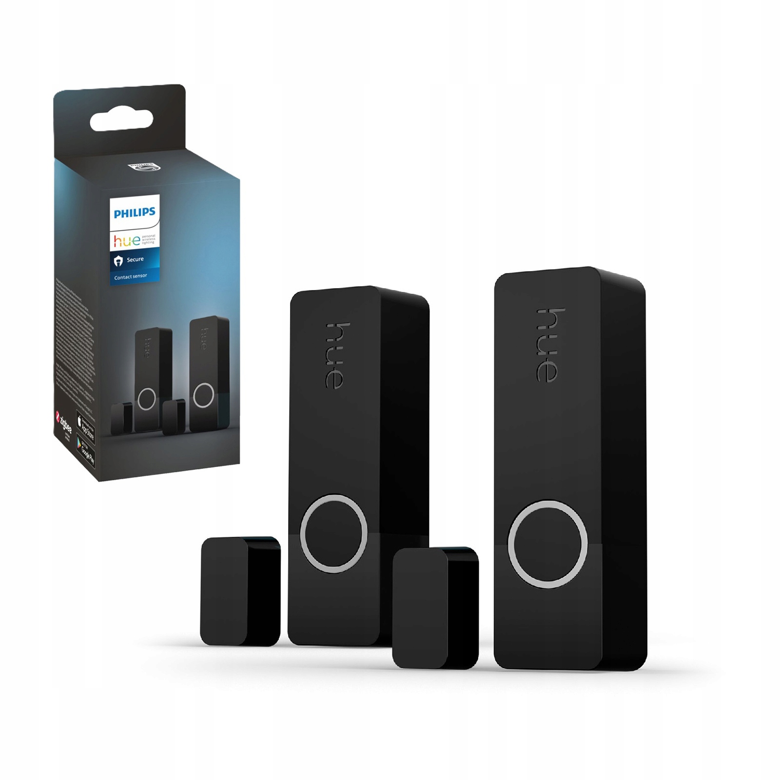 2x Kontaktný senzor otvorenia dverí okien Bezdrôtový Philips Hue Zigbee