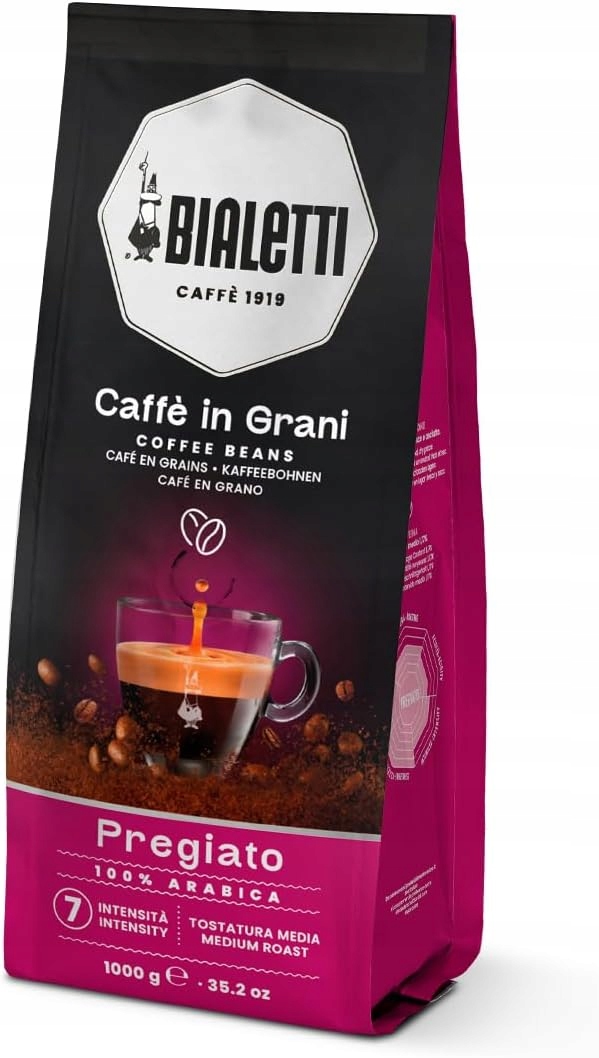 Levně Káva zrnková Bialetti Espresso Pregiato 100% Arabica 1000 g Delicato