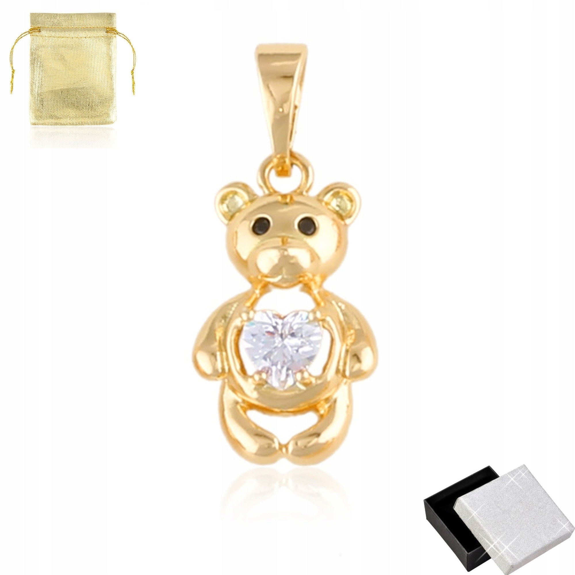 DAMSKA ZAWIESZKA MISIEK MIŚ 18 KARATÓW GWARANCJA Stan opakowania oryginalne