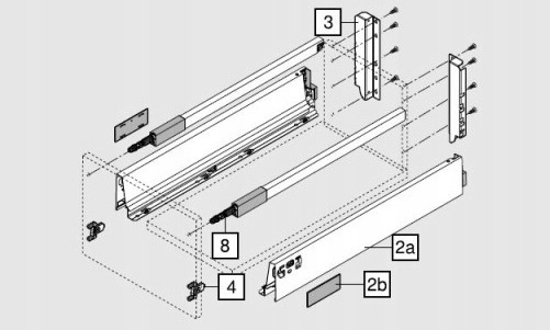 TANDEMBOX ANTARO TIP-ON 450 WYSOKA D SZARA,BLUM Kod producenta 1