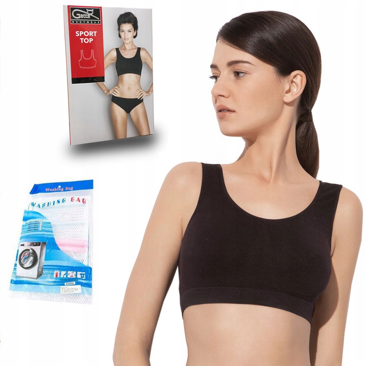 

Biustonosz bezszwowy Gatta Sport Top czarny XL