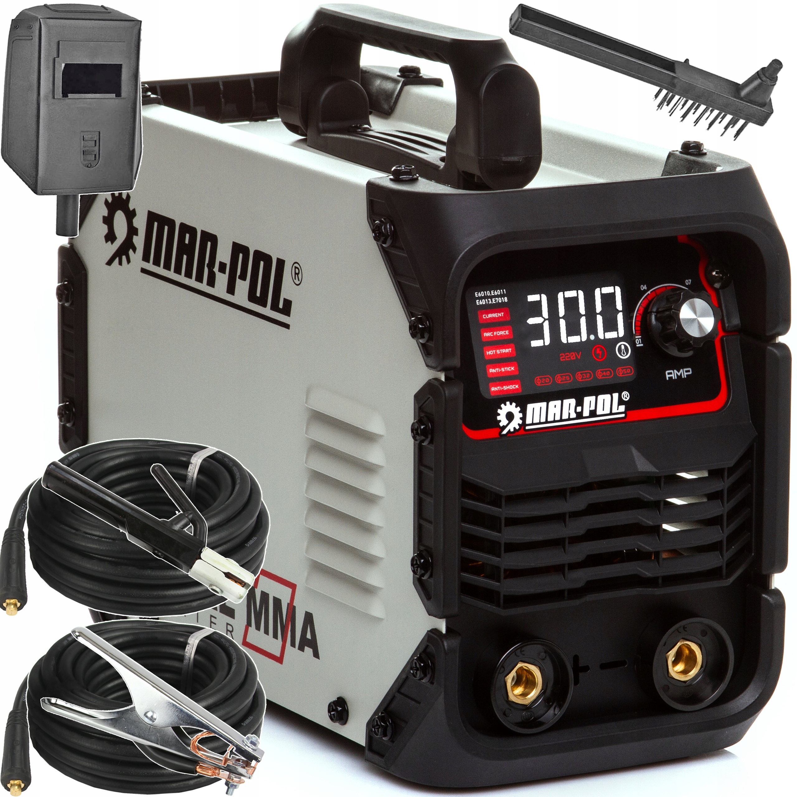 Invertorová Svářečka 300A LCD Mma Igbt Tig Lift Maska Kabely